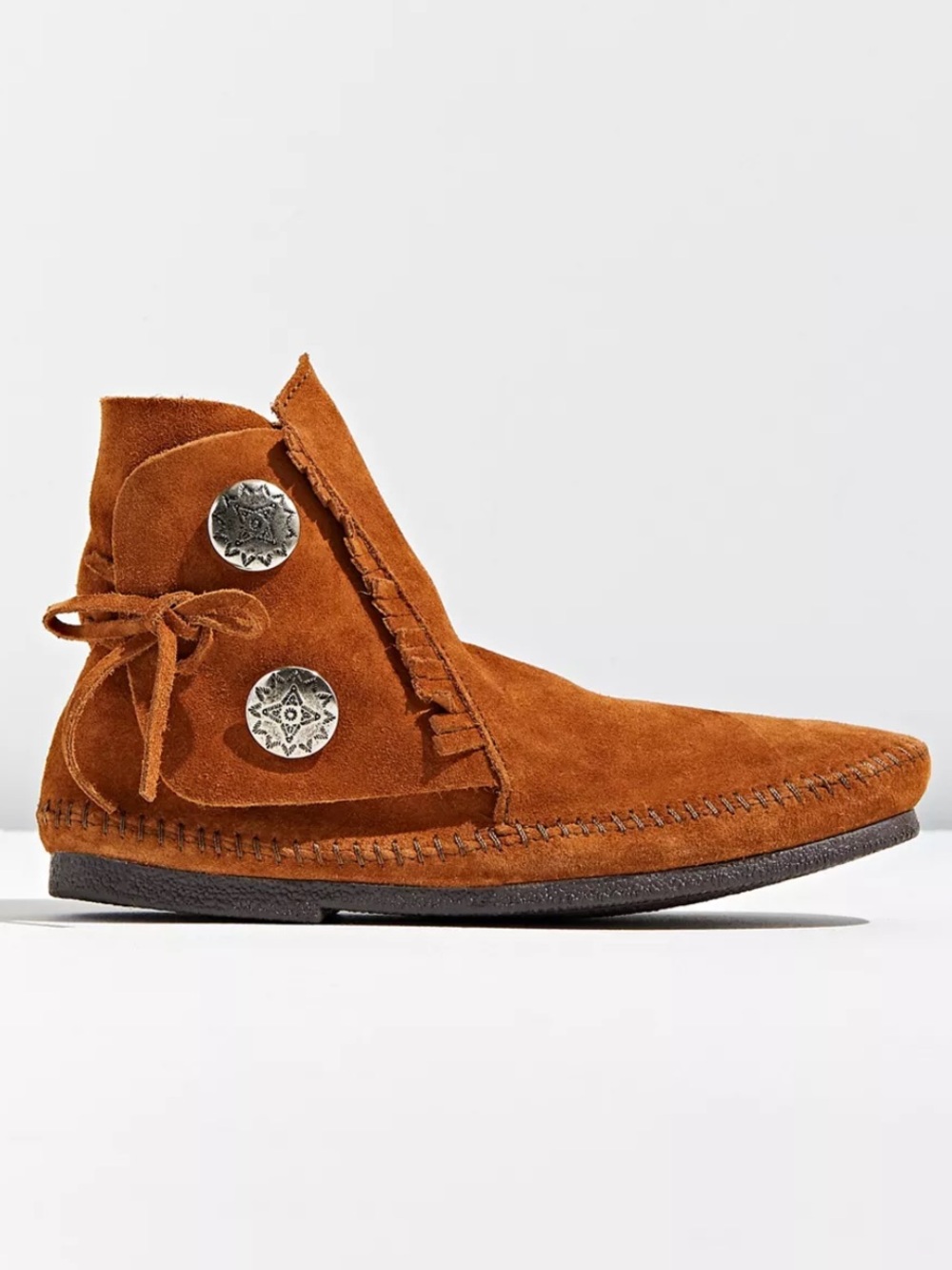 Minnetonka 2-Button Moccasin Ankle Boot 12